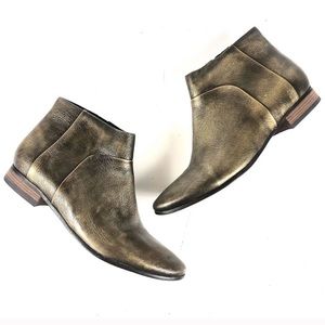 Cole Haan Allen Ankle Booties Metallic Leather